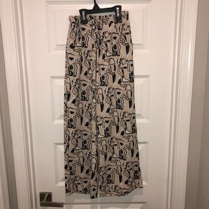Dazey LA x Free People x Anthropologie Abstract Lagenlook Drop Crotch Pants sz M
